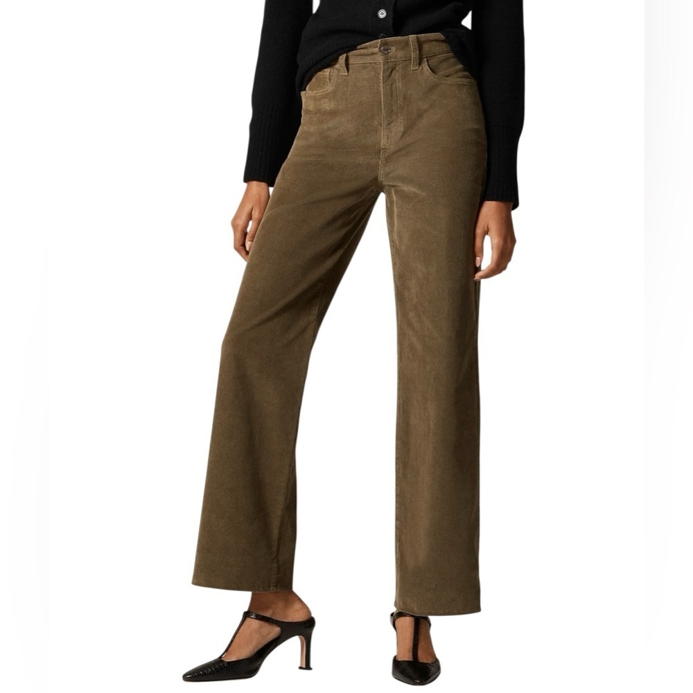 J. Crew Slim Wide Leg Stretch Corduroy Pants NWT 25P Brown